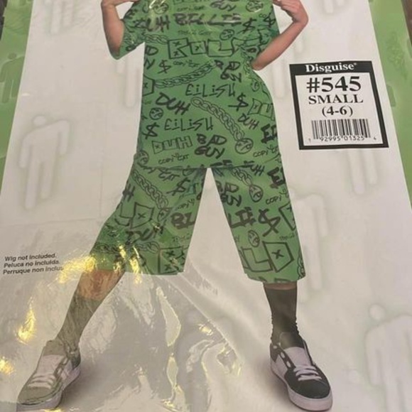BRAND NEW youth girl billie ellish halloween costume size S 4-6 / M 8-10 L 12-14 - Picture 9 of 10